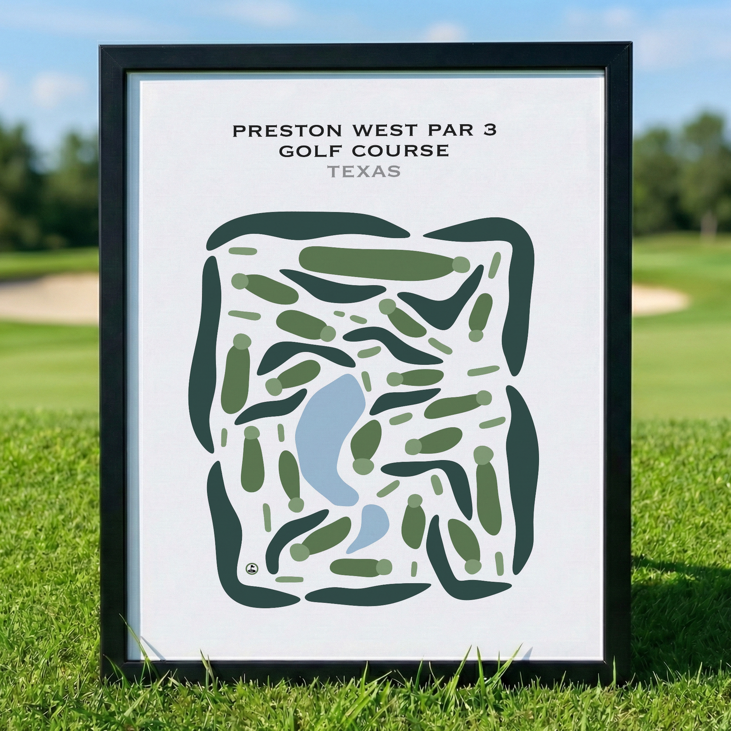 Preston West Par 3 Golf Course, Texas - Printed Golf Courses
