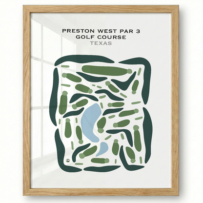 Preston West Par 3 Golf Course, Texas - Printed Golf Courses