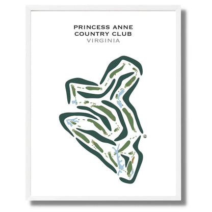 Princess Anne Country Club, Virginia - Printed Golf Courses