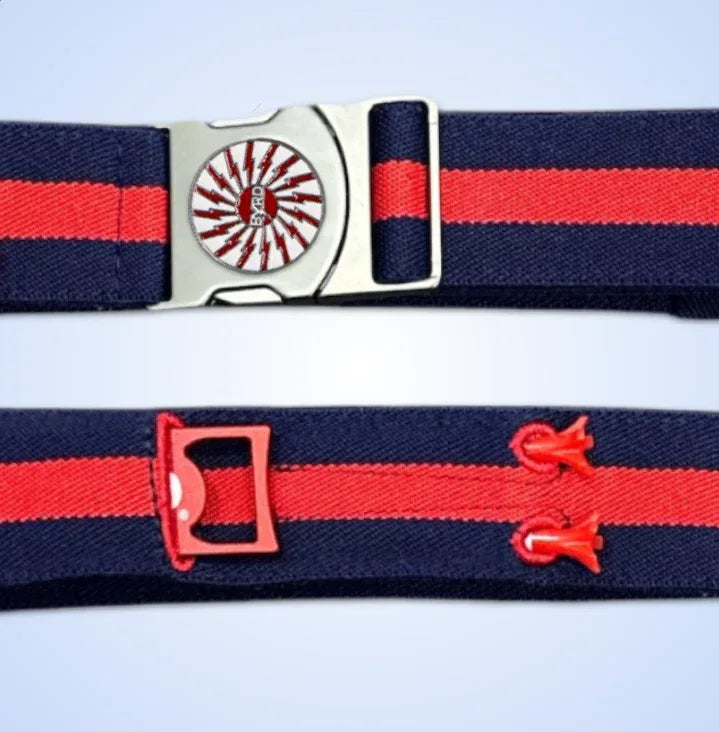 THE BYRD GOLF BELT - Blue/Red: Organize Your Golf Gear - GOLF LEAGUE