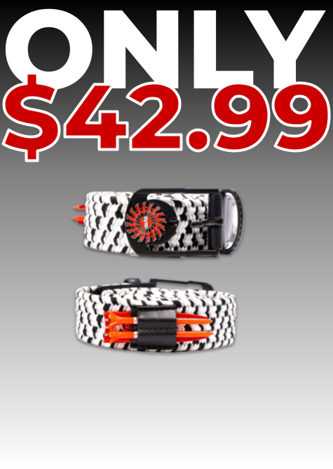 THE BRAIDED BYRD GOLF BELT - Black/Grey: Best Golf Belt