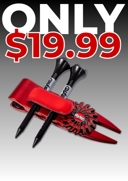 THE BYRD GOLF CADDIE CLYP - Red Multitool Organizes Gear