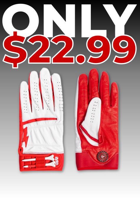 THE BYRD GOLF GLOVE - White/Red