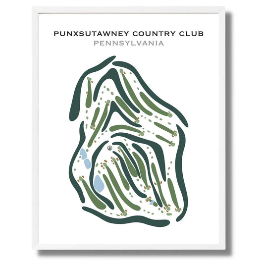 Punxsutawney Country Club, Pennsylvania - Printed Golf Course