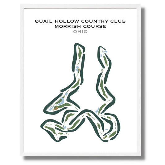 Quail Hollow Country Club - Morrish Course, Ohio - Printed Golf Courses