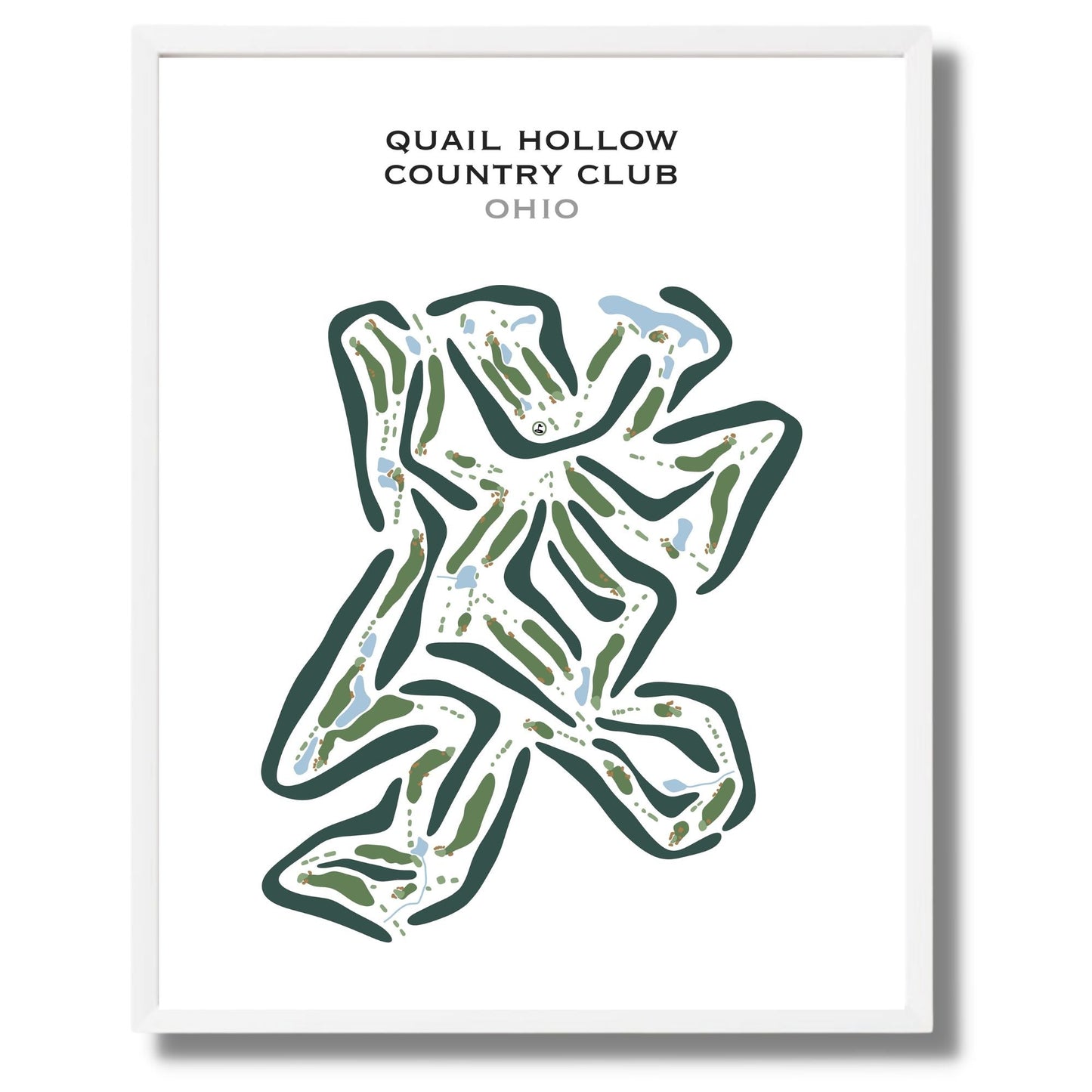 Quail Hollow Country Club, Ohio - Printed Golf Courses