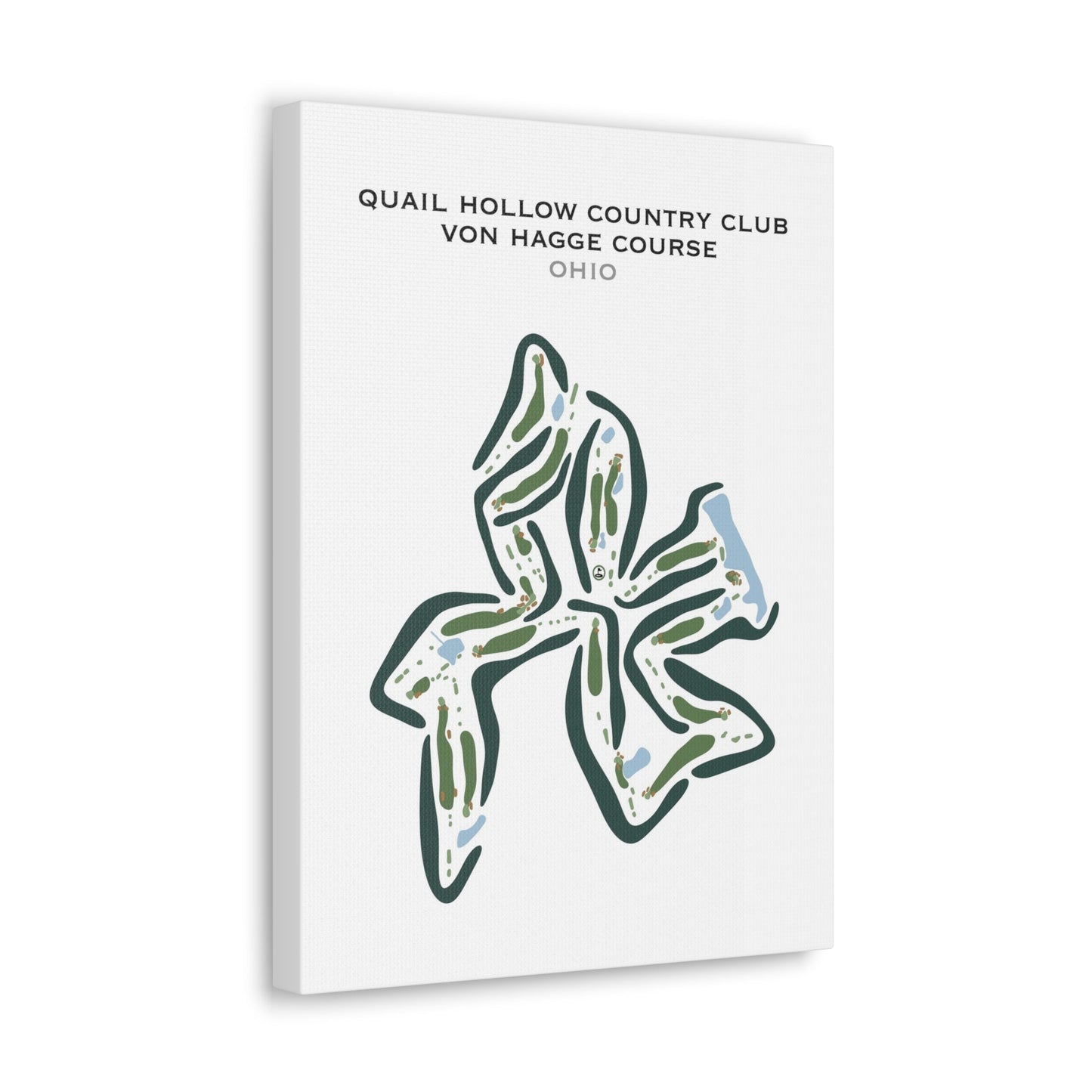 Quail Hollow Country Club - Von Hagge Course, Ohio - Printed Golf Courses