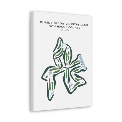 Quail Hollow Country Club - Von Hagge Course, Ohio - Printed Golf Courses