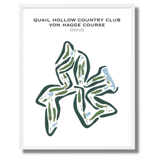 Quail Hollow Country Club - Von Hagge Course, Ohio - Printed Golf Courses