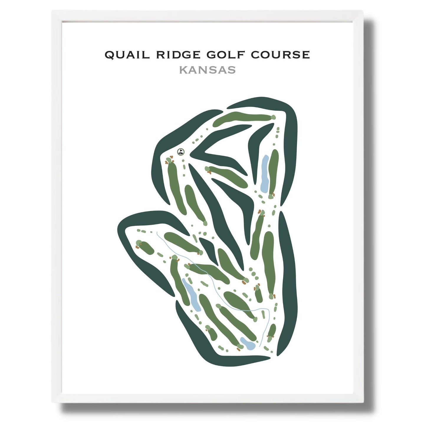 Quail Ridge Golf Course, Kansas - Printed Golf Courses