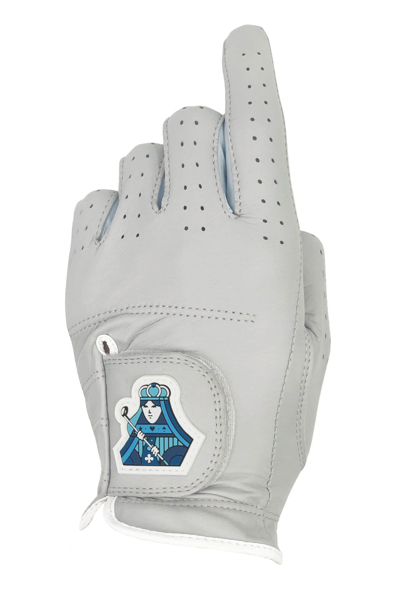 Golf Glove Grey Queen of Clubs