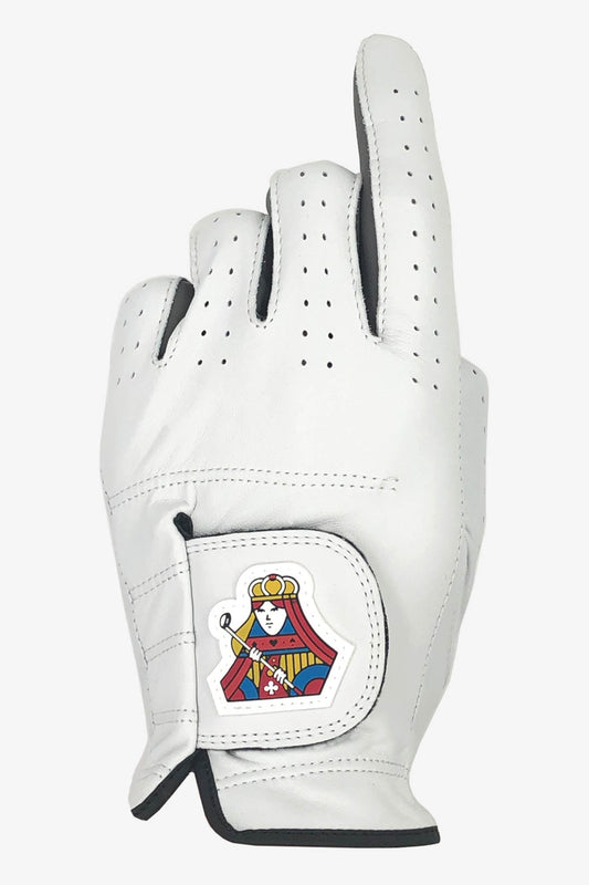 Golf Glove White Queen of Clubs
