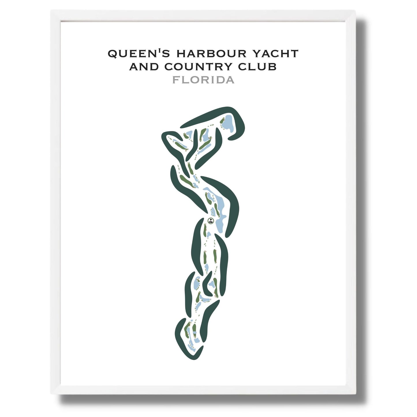 Queen's Harbour Yacht & Country Club, Florida - Printed Golf Courses