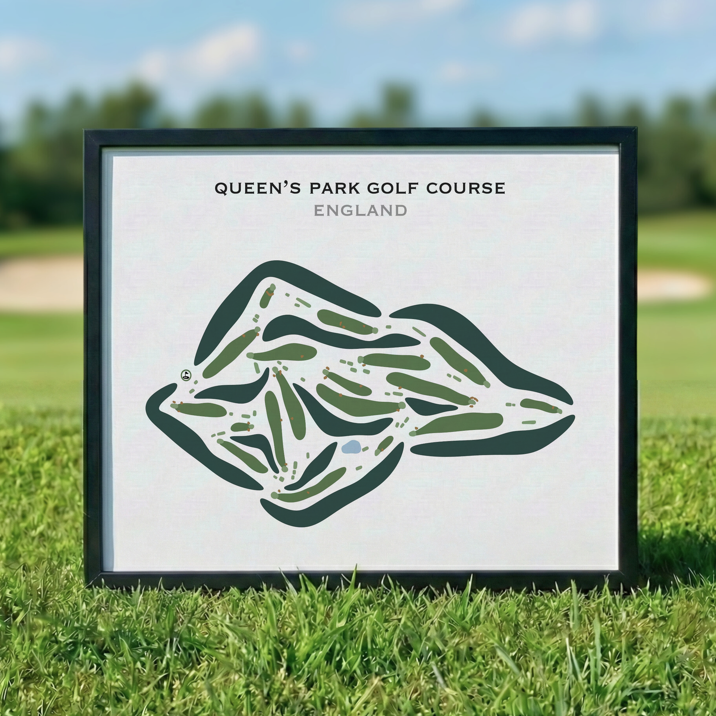 Queens Park Golf Course, England - Printed Golf Courses