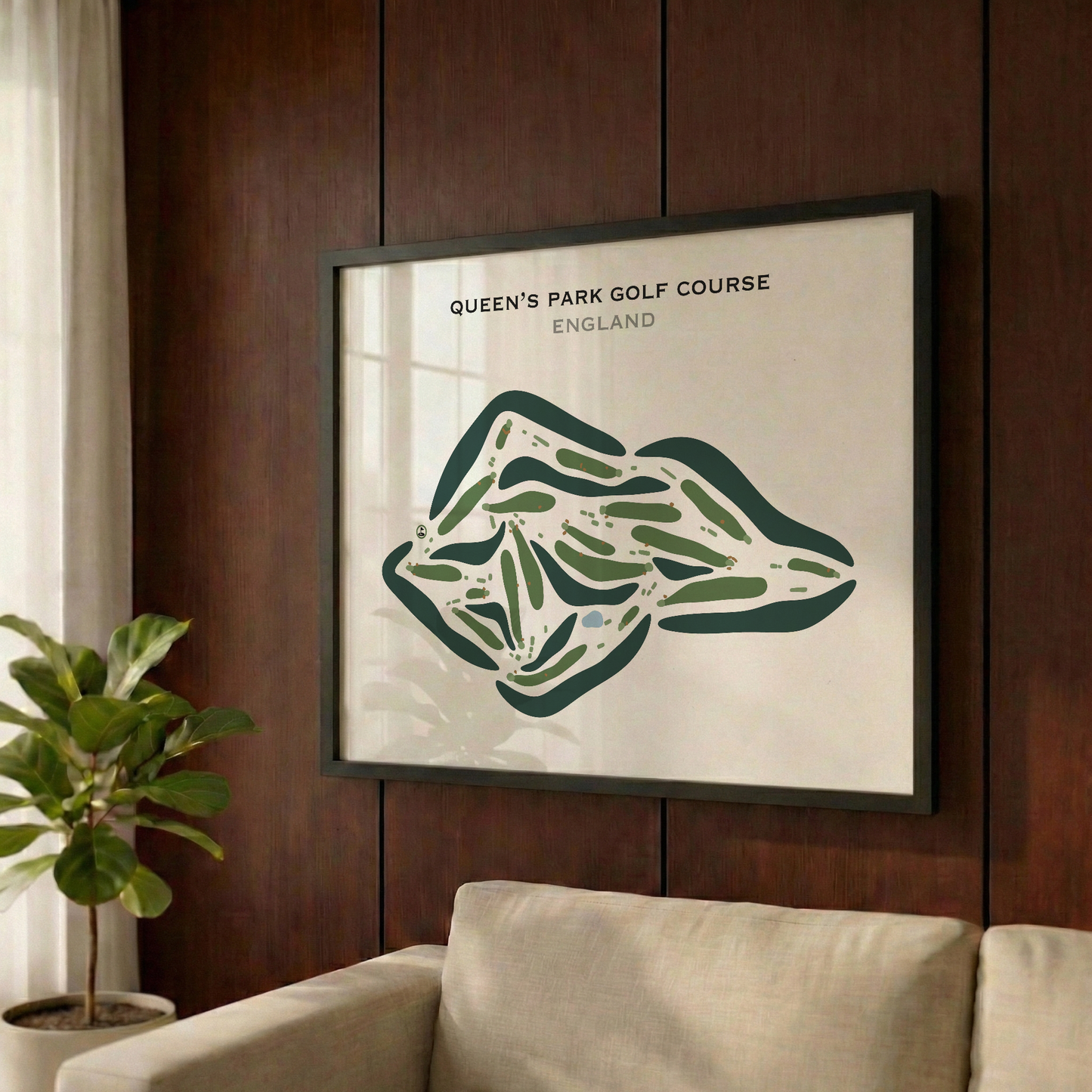 Queens Park Golf Course, England - Printed Golf Courses