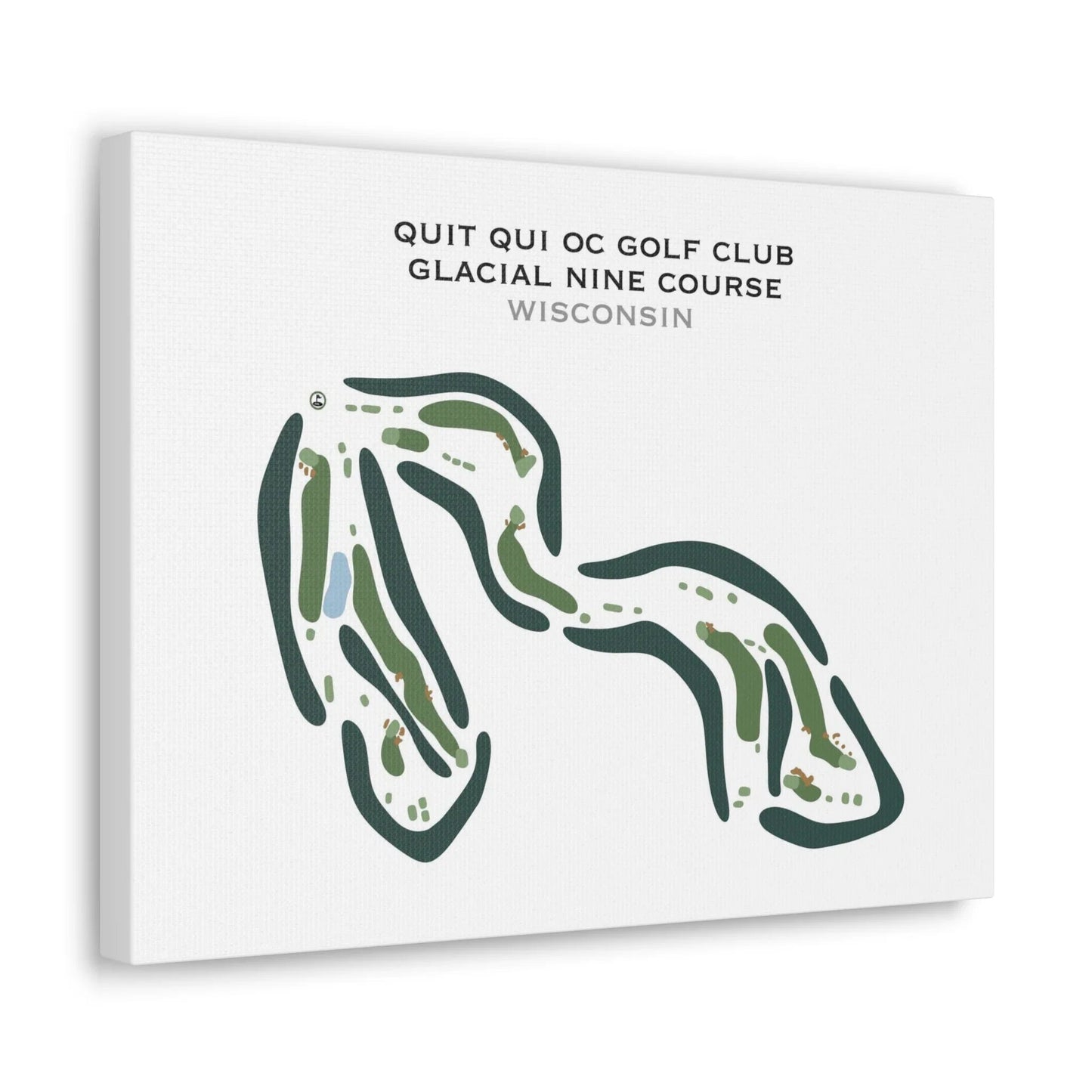 Quit Qui Oc Golf Club, Glacial Nine Course, Wisconsin - Printed Golf Courses
