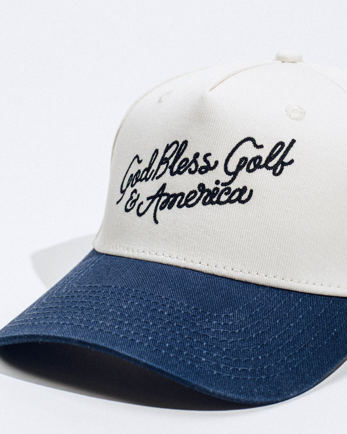 God Bless America Two Tone Hat - Bone / Navy