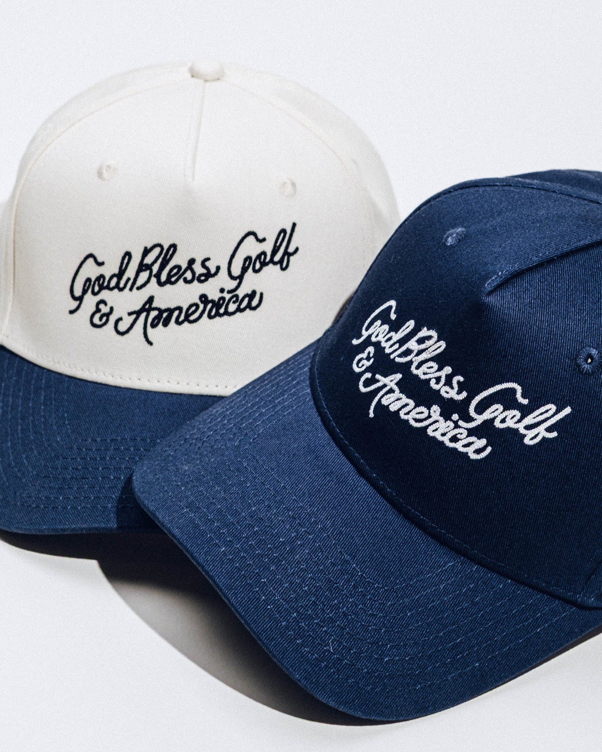 God Bless America Two Tone Hat - Bone / Navy