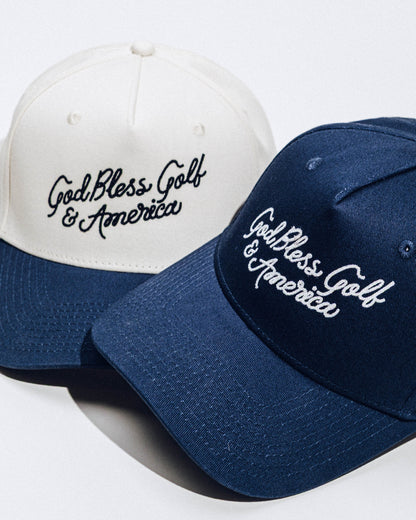 God Bless America Two Tone Hat - Bone / Navy
