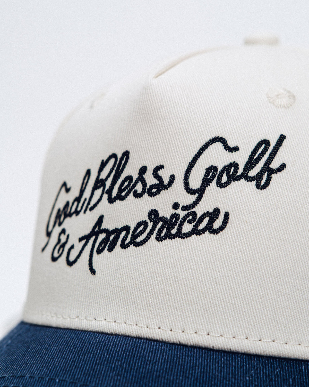 God Bless America Two Tone Hat - Bone / Navy