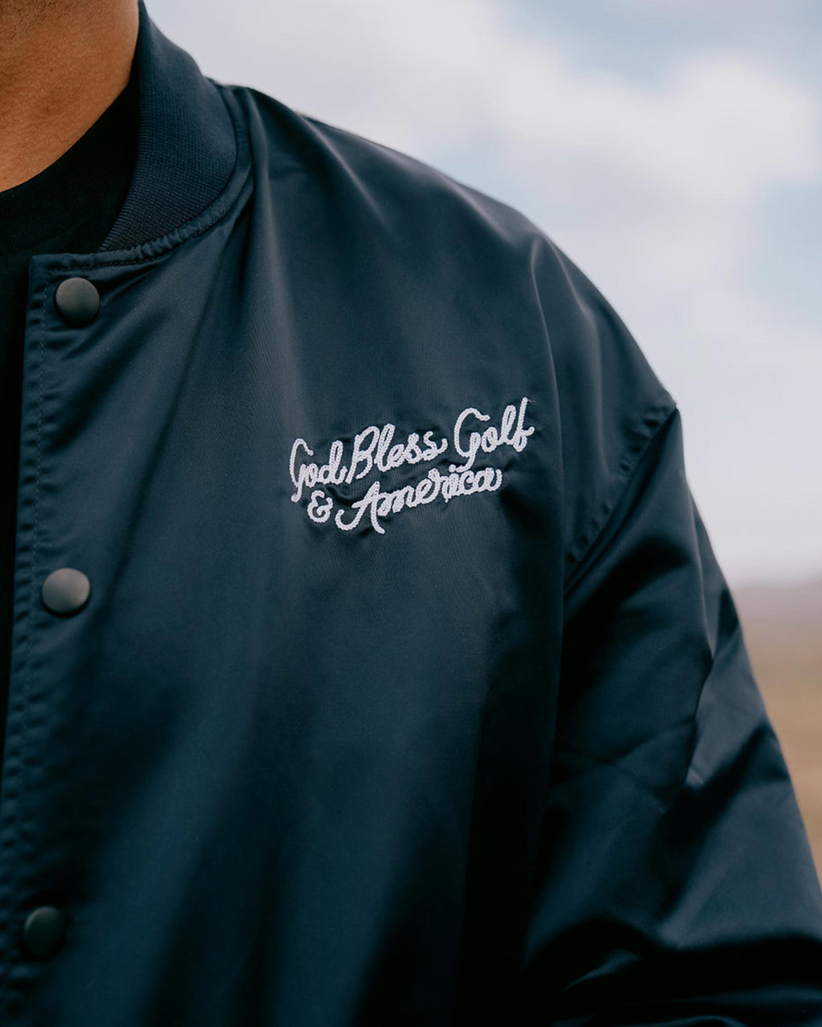God Bless America Bomber Jacket - Navy