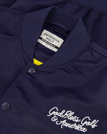 God Bless America Bomber Jacket - Navy