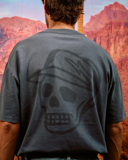 Faded Skull Caddie Tee -  Faded Indigo