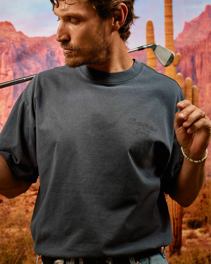 Faded Skull Caddie Tee -  Faded Indigo