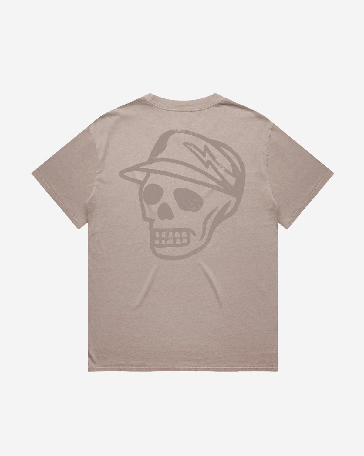 Faded Skull Caddie Tee - Faded Mushroom