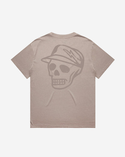 Faded Skull Caddie Tee - Faded Mushroom