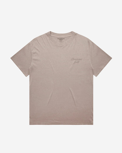 Faded Skull Caddie Tee - Faded Mushroom