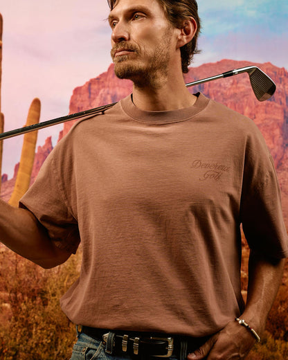 Faded Skull Caddie Tee - Faded Salmon