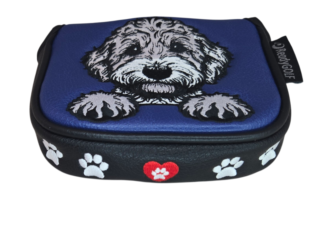 L.A.B. MEZZ OZ Embroidered Center Shaft Putter Cover by ReadyGOLF - Labradoodle