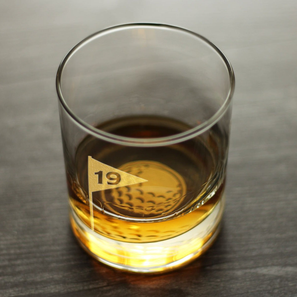 19th Hole & Golf Ball - 10 Ounce Rocks Glass