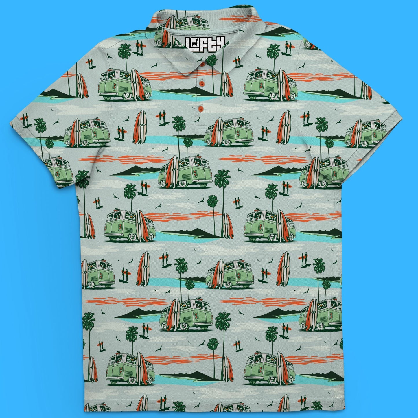 It's Bussin' | Cool Coastal Beach Golf Polo for Men (ATHLETIC FIT)