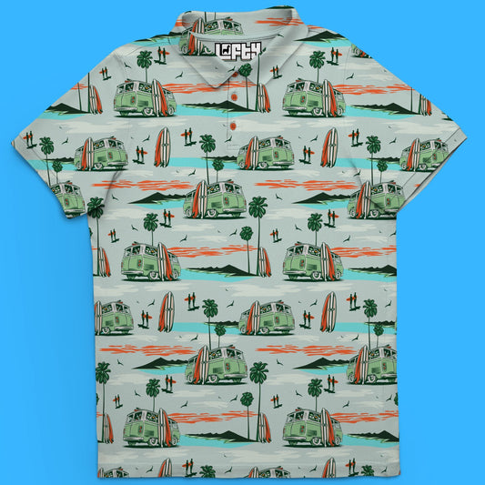 It's Bussin' | Cool Coastal Beach Golf Polo for Men (ATHLETIC FIT)