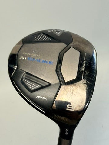 Callaway Ai Smoke MAX 9 Wood 24° Cypher Fifty 5.5 Regular RH Used