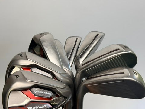 TaylorMade AeroBurner Irons 4-PW AW RH REAX 88 Steel Stiff (Used)