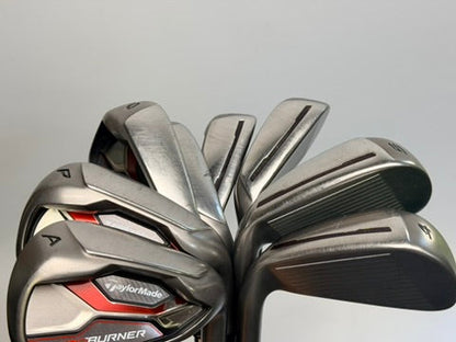 TaylorMade AeroBurner Irons 4-PW AW RH REAX 88 Steel Stiff (Used)