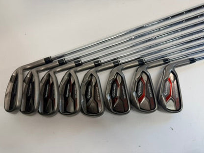 TaylorMade AeroBurner Irons 4-PW AW RH REAX 88 Steel Stiff (Used)