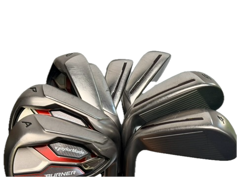 TaylorMade AeroBurner Irons 4-PW AW RH REAX 88 Steel Stiff (Used)