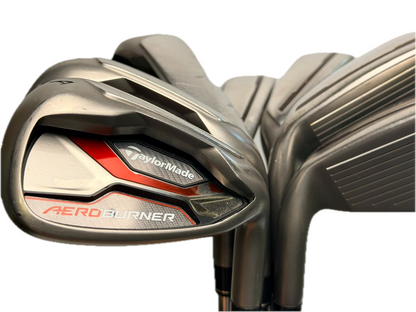 TaylorMade AeroBurner Irons 4-PW AW RH REAX 88 Steel Stiff (Used)