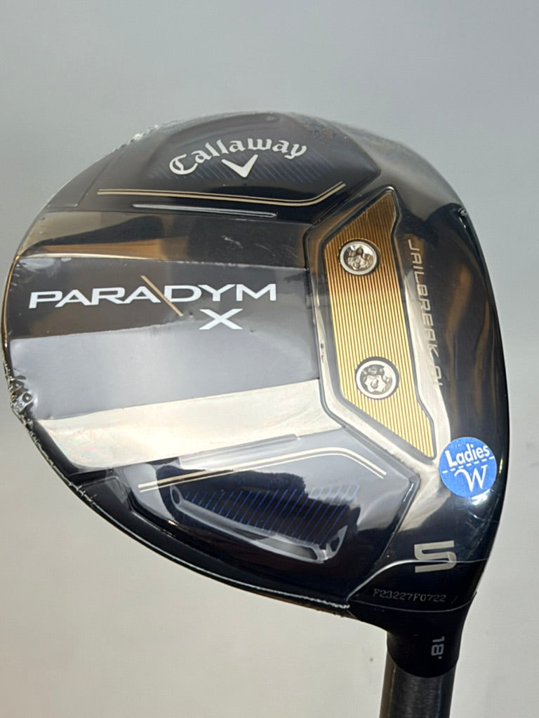 Callaway Paradym X 5 Wood 18° RH Aldila Ascent 40 Ladies New Headcover