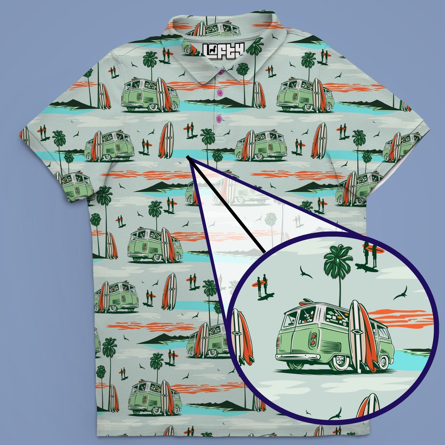 It's Bussin' | Cool Coastal Beach Golf Polo for Men (ATHLETIC FIT)