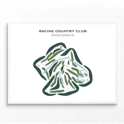 Racine Country Club, Wisconsin - Printed Golf Courses
