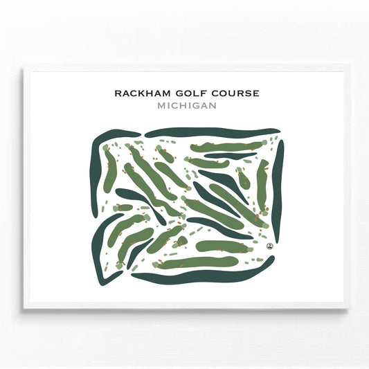 Rackham Golf Course, Michigan - Printed Golf Courses