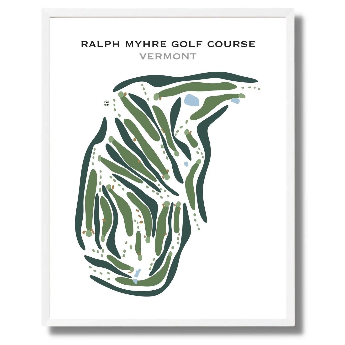 Ralph Myhre Golf Course, Vermont - Printed Golf Courses