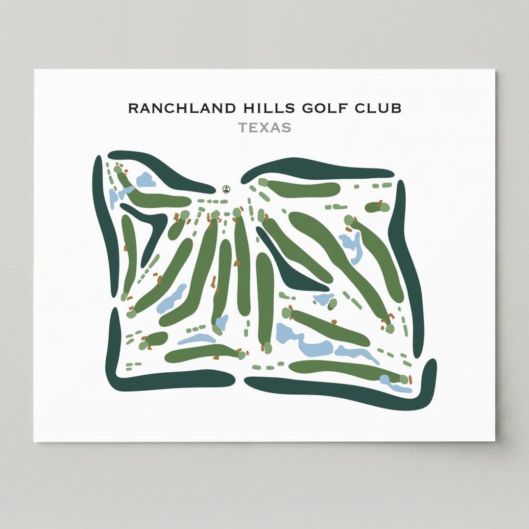 Ranchland Hills Golf Club, Texas - Printed Golf Courses