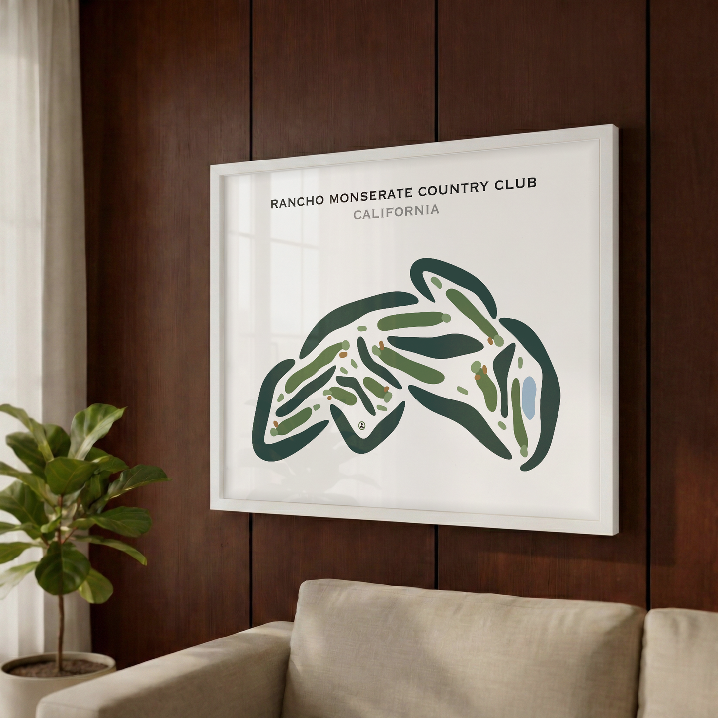 Rancho Monserate Country Club, California - Printed Golf Courses
