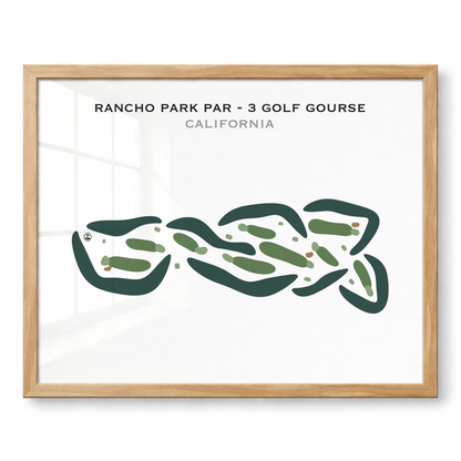 Rancho Park Par - 3 Golf Course, California - Printed Golf Courses